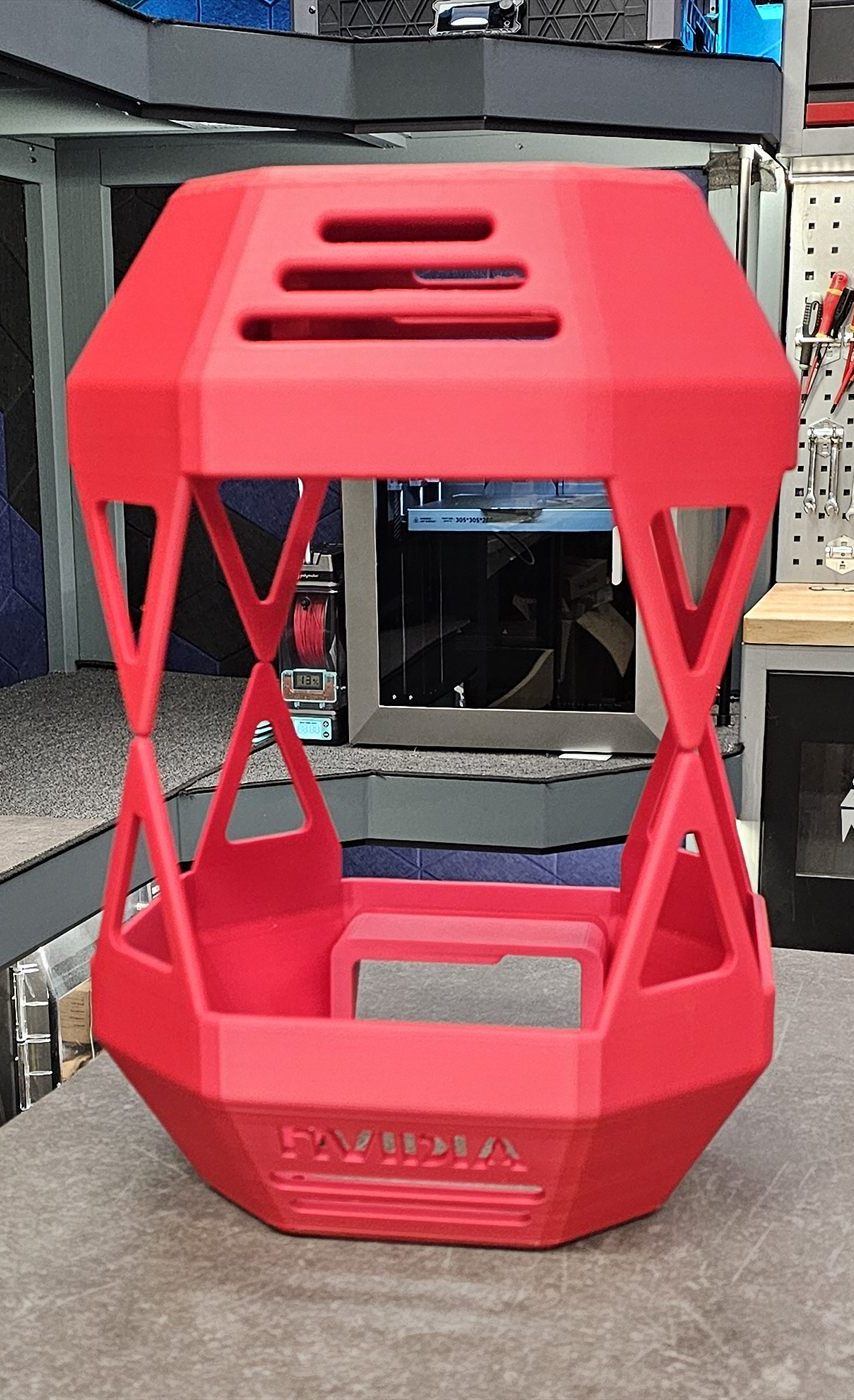 Large printed enclosure, built up and finished by hand