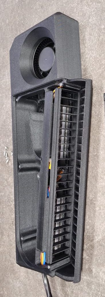 The finished heater unit with its heat exchanger
