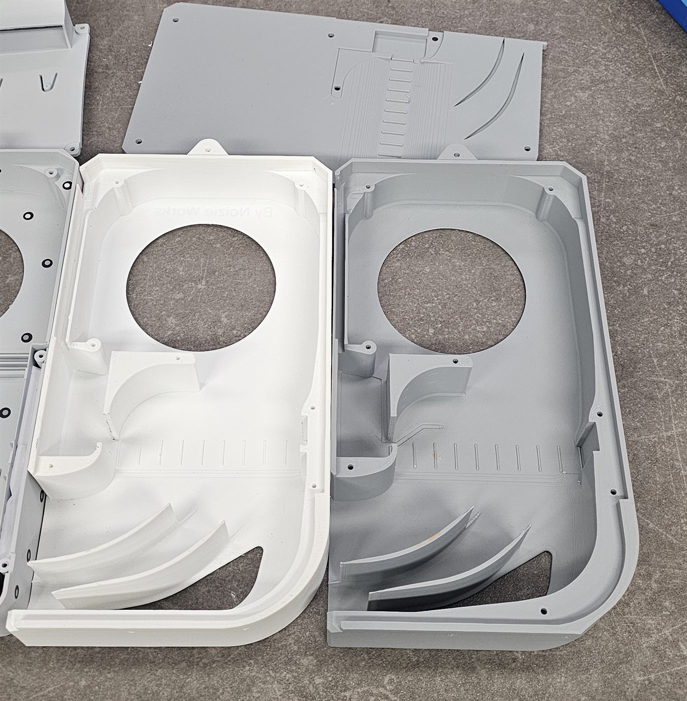 The original part and the printed reproduction side by side