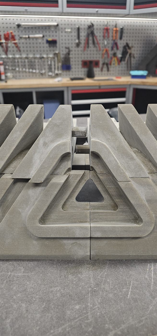 Pedestal for a show build, bonded into one piece and filled before painting